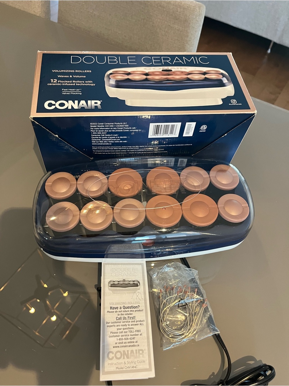 Conair Double Ceramic 12-Roller Hot Rollers - Rose Gold